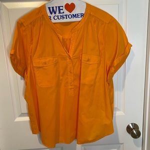 J. Crew Short-sleeved Garment Dyed Blouse